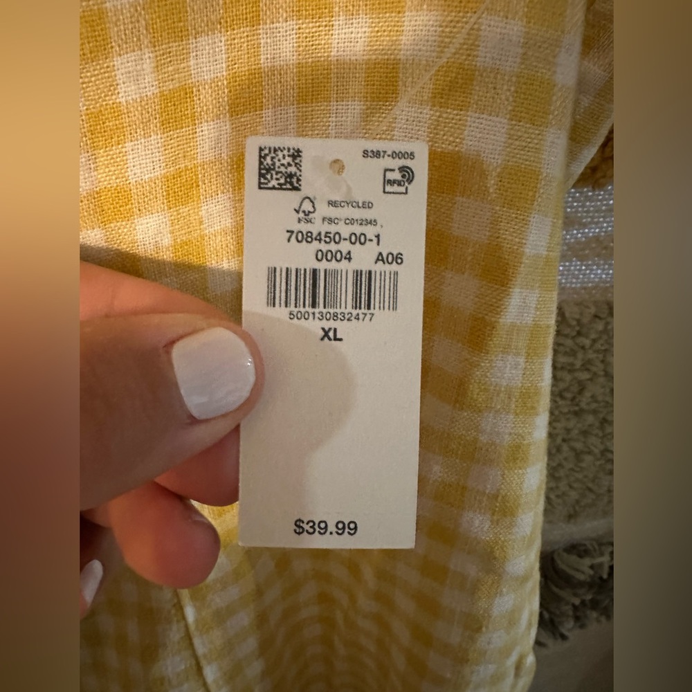 Old Navy Square-Neck Linen-Blend Mini Dress XL - Picture 5 of 9